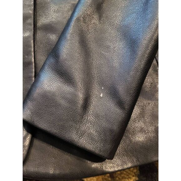 Abercrombie & Fitch Blazer Women's XS Black Vegan Leather One Button Classic - Picture 7 of 8